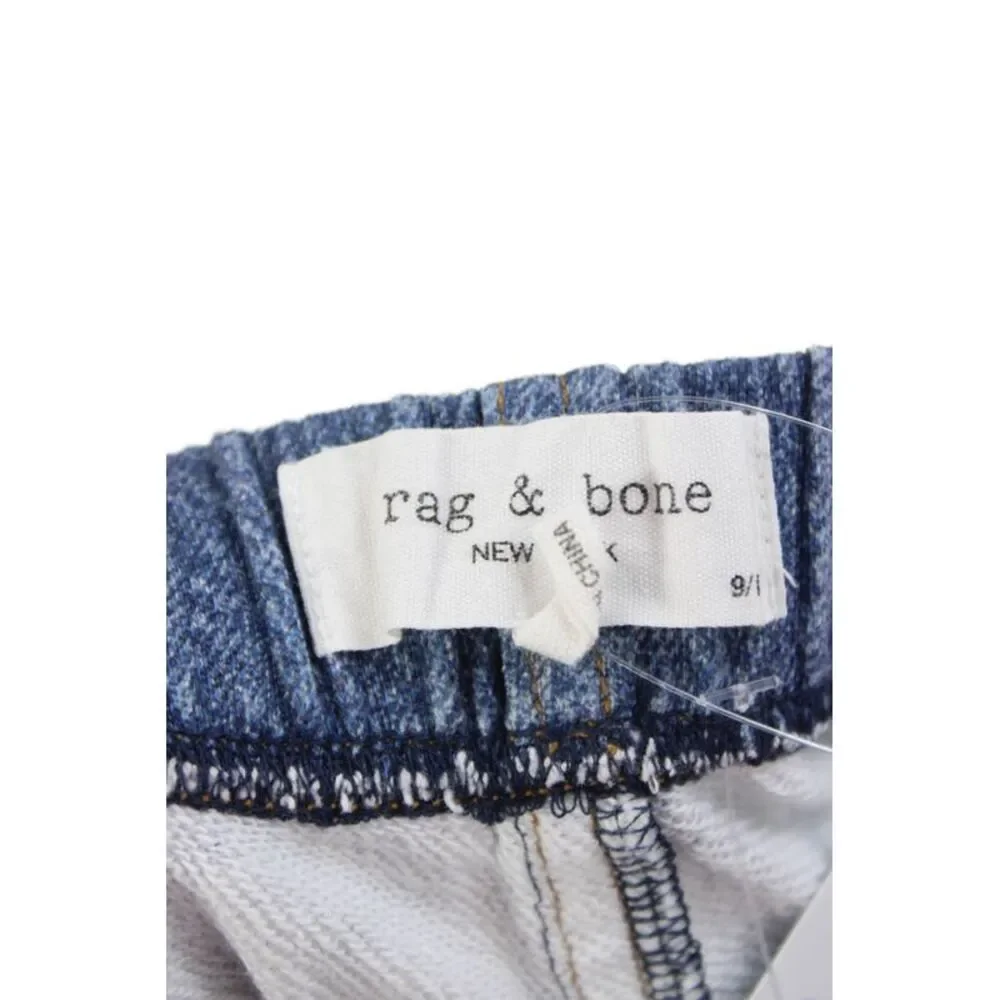 Rag & Bone Girls Elastic Waist Straight Leg Pants Blue Size 9/10